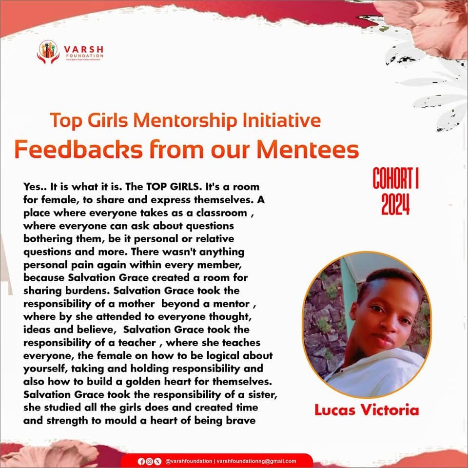 VARSH Foundation's TOP GIRLS PROJECT